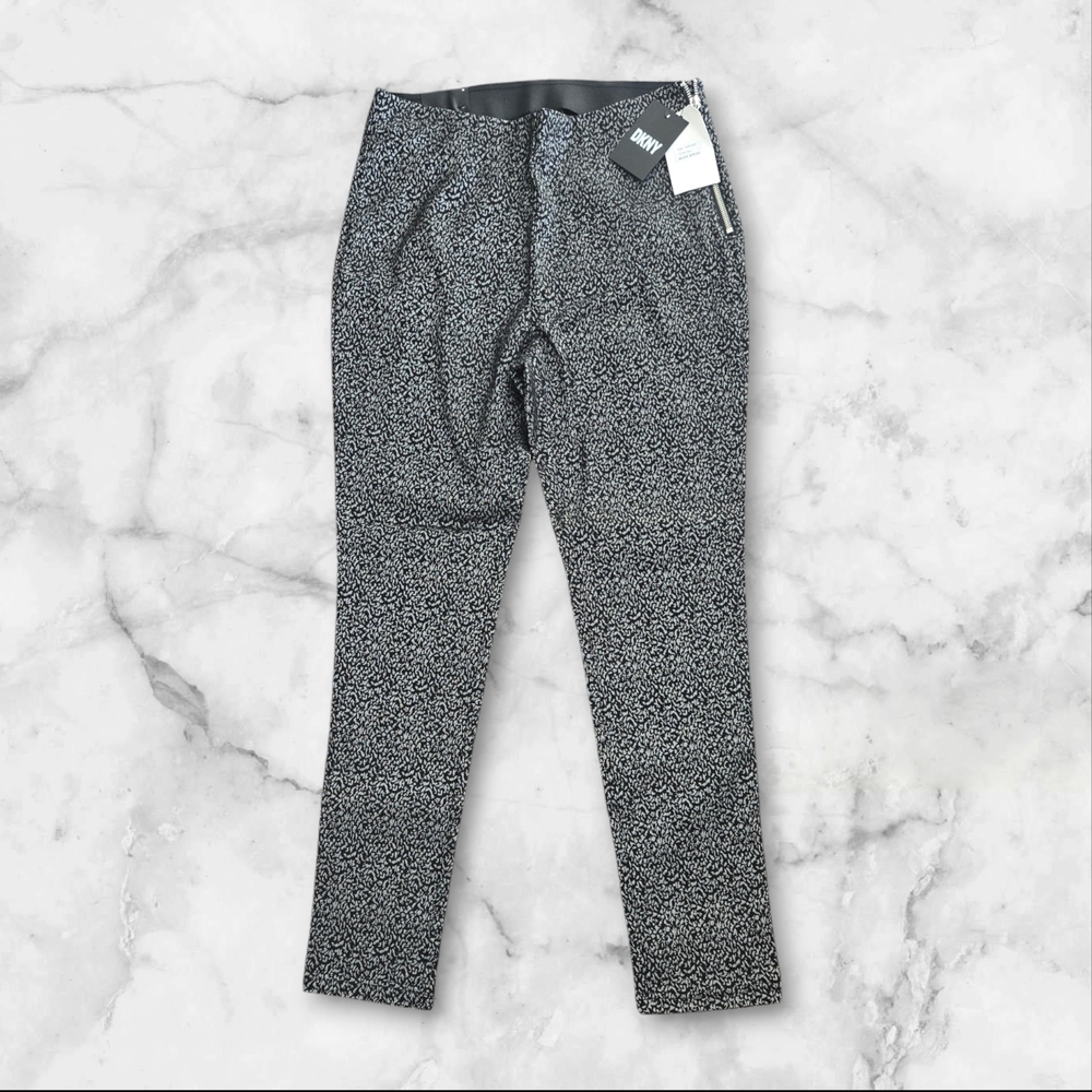 DKNY Black and White Patterned Pants